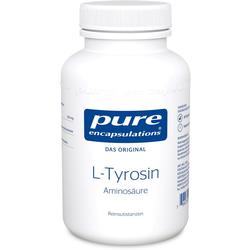 Ein weißes Vitamin-Döschen mit der Aufschrift „L-Tyrosin“.