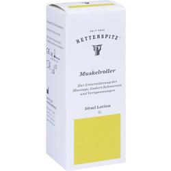 Weiße Verpackung einer 50 ml Lotion für Muskelschmerzen.