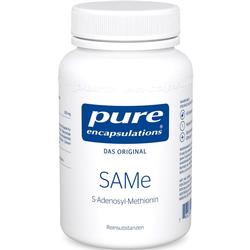 Weiße Pillendose mit dem Aufdruck "Pure Encapsulations SAMe".